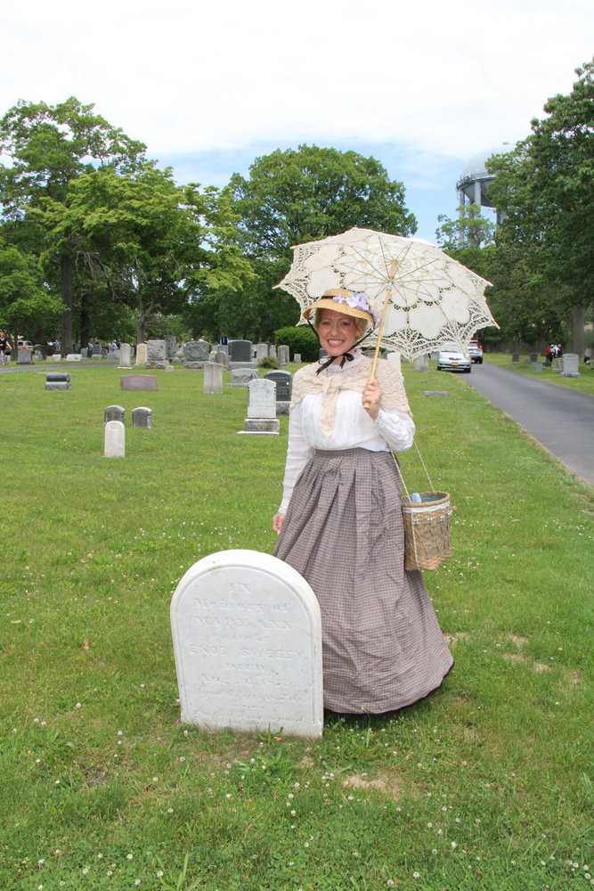 Victoria Berger dons her best attire as a historically accurate tour guide.